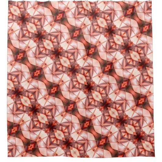 Abstrakte Streifen aus Seidenform in rosa Duschvorhang (Vorderseite)