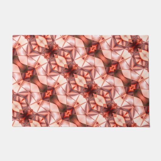 Abstrakte Streifen aus Seidenform in rosa Fußmatte (Vorderseite)