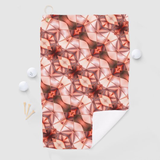 Abstrakte Streifen aus Seidenform in rosa Golfhandtuch (Insitu)