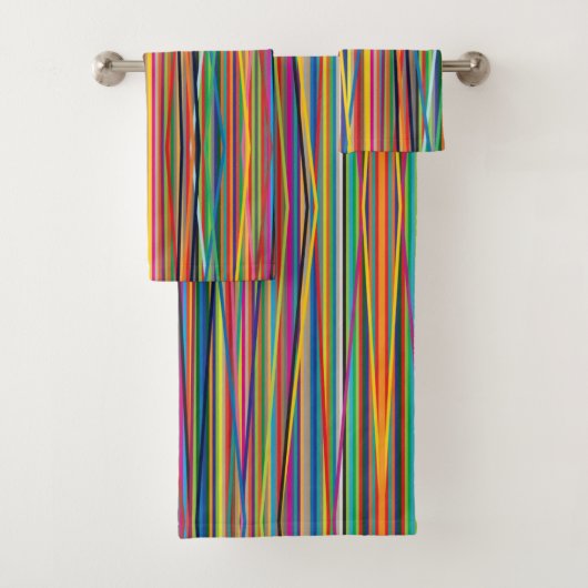 abstrakte Streifen Badhandtuch Set (Insitu)