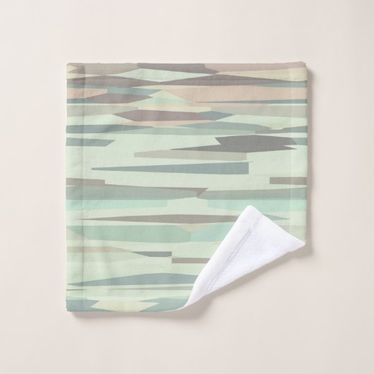 abstrakte Streifen Badhandtuch Set (Waschlappen)