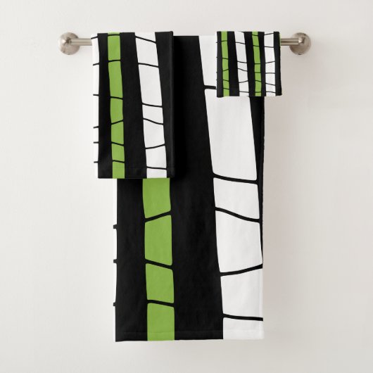 Abstrakte Streifen Badhandtuch Set (Insitu)