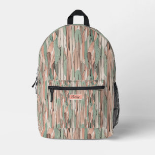 Abstrakte Streifen Bedruckter Rucksack