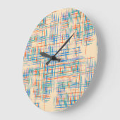 Abstrakte Streifen, bunt ethnische Grasmatte. Große Wanduhr (Winkel)