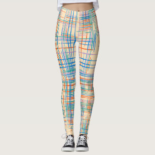 Abstrakte Streifen, bunt ethnische Grasmatte. Leggings