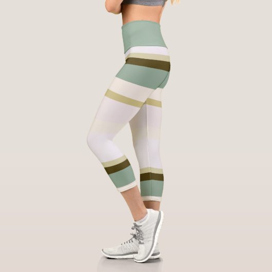 abstrakte Streifen Capri Leggings (Links)