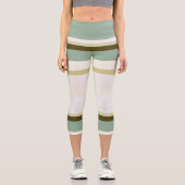 abstrakte Streifen Capri Leggings (Vorderseite)
