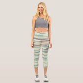 abstrakte Streifen Capri Leggings (Vorderseite)