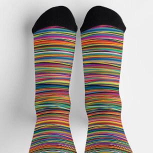 Abstrakte Streifen Design Gepäck Socken
