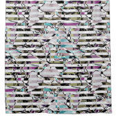 Abstrakte Streifen Duschvorhang (Vorderseite)