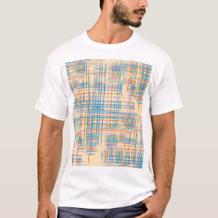 Abstrakte Streifen, farbenfrohe ethnische Grasmatt T-Shirt
