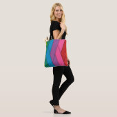 Abstrakte Streifen, farbig, Tasche (Am Model)