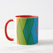 Abstrakte Streifen, farbig, Tasse (Links)