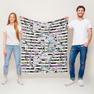 Abstrakte Streifen Fleecedecke