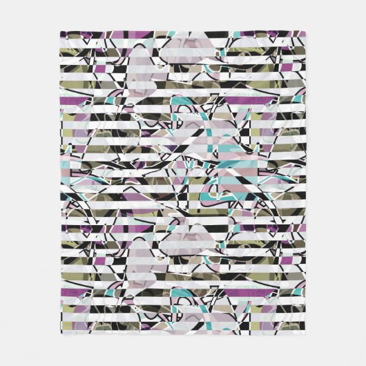 Abstrakte Streifen Fleecedecke (Vorderseite)