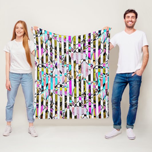 Abstrakte Streifen Fleecedecke (Beispiel)