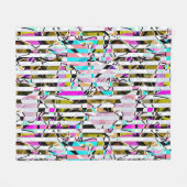 Abstrakte Streifen Fleecedecke (Vorderseite (Horizontal))