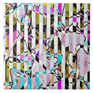 Abstrakte Streifen Fliese