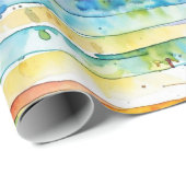 Abstrakte Streifen Geburtstag Geschenkpapier (Rolleneckpunkt)
