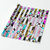 Abstrakte Streifen Geschenkpapier (Ungerollt)