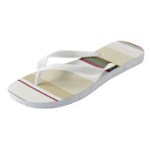 abstrakte Streifen grün und rot Badesandalen (Schrägansicht)