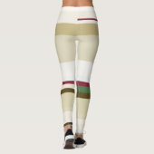 abstrakte Streifen grün und rot Leggings (Rückseite)