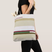 abstrakte Streifen grün und rot Tasche (Von Nahem)