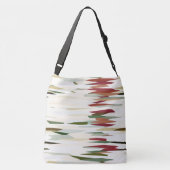 abstrakte Streifen grün und rot Tragetaschen Mit Langen Trägern (Rückseite)