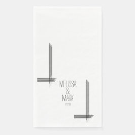 Abstrakte Streifen handgezeichnete Bezeichnung Hoc Serviette