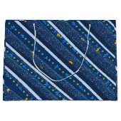 Abstrakte Streifen in der Hand Große Geschenktüte (Vorderseite)