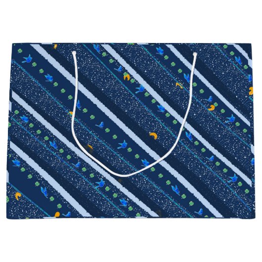 Abstrakte Streifen in der Hand Große Geschenktüte (Vorderseite)
