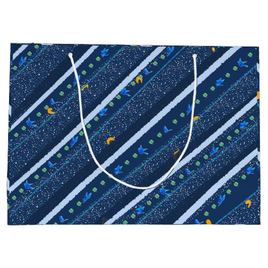 Abstrakte Streifen in der Hand Große Geschenktüte (Rückseite)