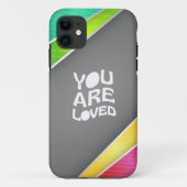 Abstrakte Streifen iPhone Case (Rückseite)