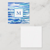 Abstrakte Streifen mit blauem Wasser Mitteilungskarte (Vorne/Hinten)