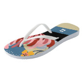 Abstrakte Streifen-Monogramm Badesandalen (Schrägansicht)