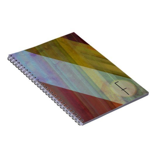 Abstrakte Streifen/Monogramm Notizblock (Rechte Seite)