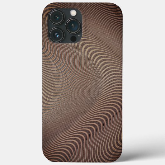 Abstrakte Streifen Muster Linien Braun Kunst Case-Mate iPhone Hülle (Rückseite)