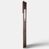 Abstrakte Streifen Muster Linien Braun Kunst Case-Mate iPhone Hülle (Rückseite / Links)