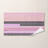 Abstrakte Streifen, rosa und grau Badhandtuch Set (Handtuch)