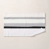 Abstrakte Streifen Schwarz, Weiß und Grün Badhandtuch Set (Handtuch)