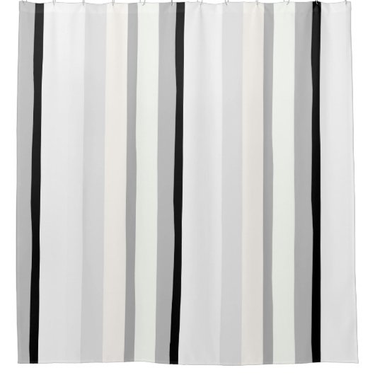 Abstrakte Streifen Schwarz, Weiß und Grün Duschvorhang (Vorderseite)
