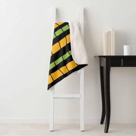 Abstrakte Streifen Sherpadecke (Beispiel)