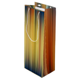 Abstrakte Streifen Spektrum Hintergrund Blue Gold Geschenktüte Für Weinflaschen