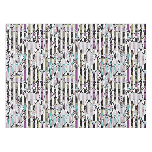 Abstrakte Streifen Tischdecke (Vorderseite (Horizontal))