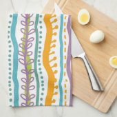 Abstrakte Streifen Vertikales Muster Geschirrtuch (Viertel Falte)