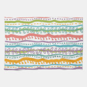 Abstrakte Streifen Vertikales Muster Geschirrtuch (Horizontal)