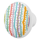 Abstrakte Streifen Vertikales Muster Keramikknauf (Rechts)