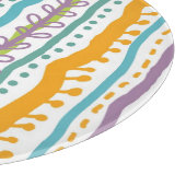 Abstrakte Streifen Vertikales Muster Schneidebrett (Ecke)