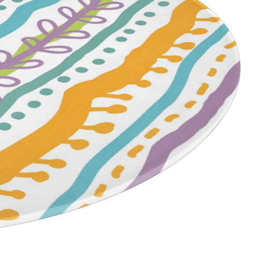 Abstrakte Streifen Vertikales Muster Schneidebrett (Ecke)