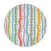 Abstrakte Streifen Vertikales Muster Schneidebrett (Vorderseite)